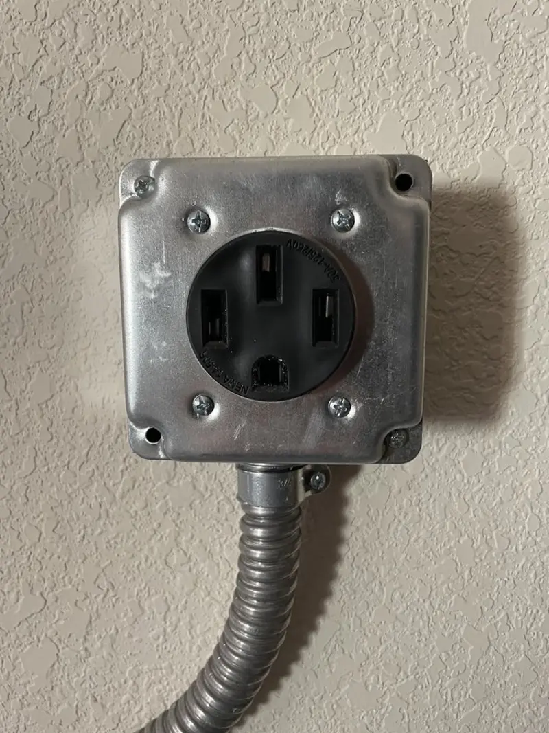 NEMA 14-50 outlet installed for Smart Home Electrical in Cottondale